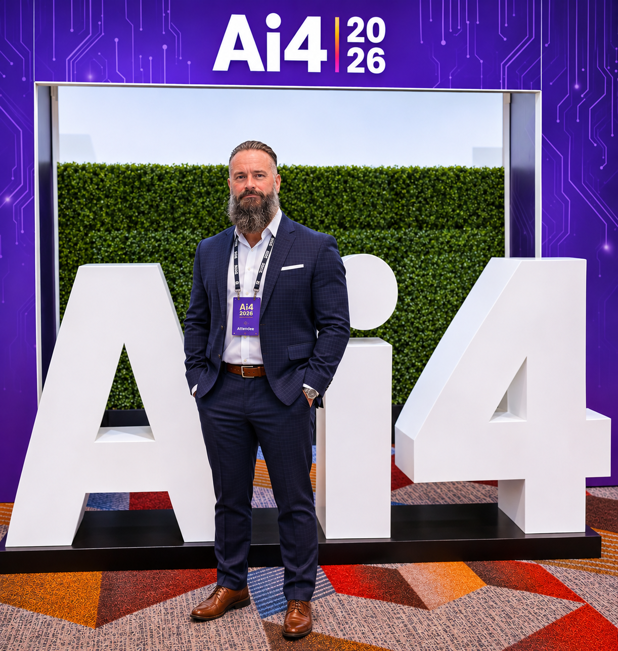 Justin Bloyd at the Ai4 conference